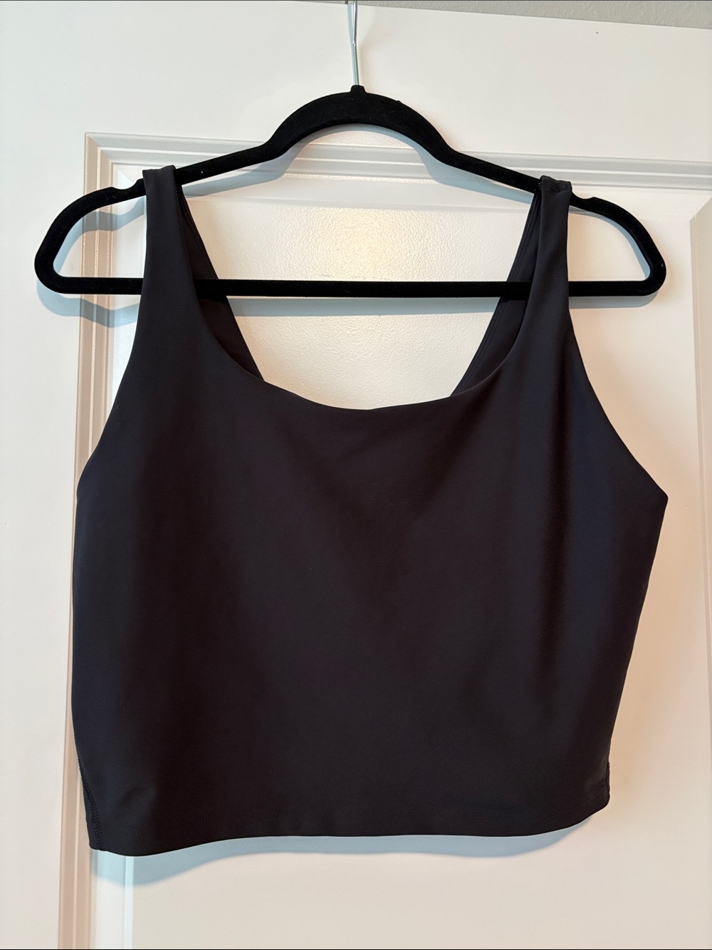 Black Old Navy Powersoft Long Line Sports Bra Tank